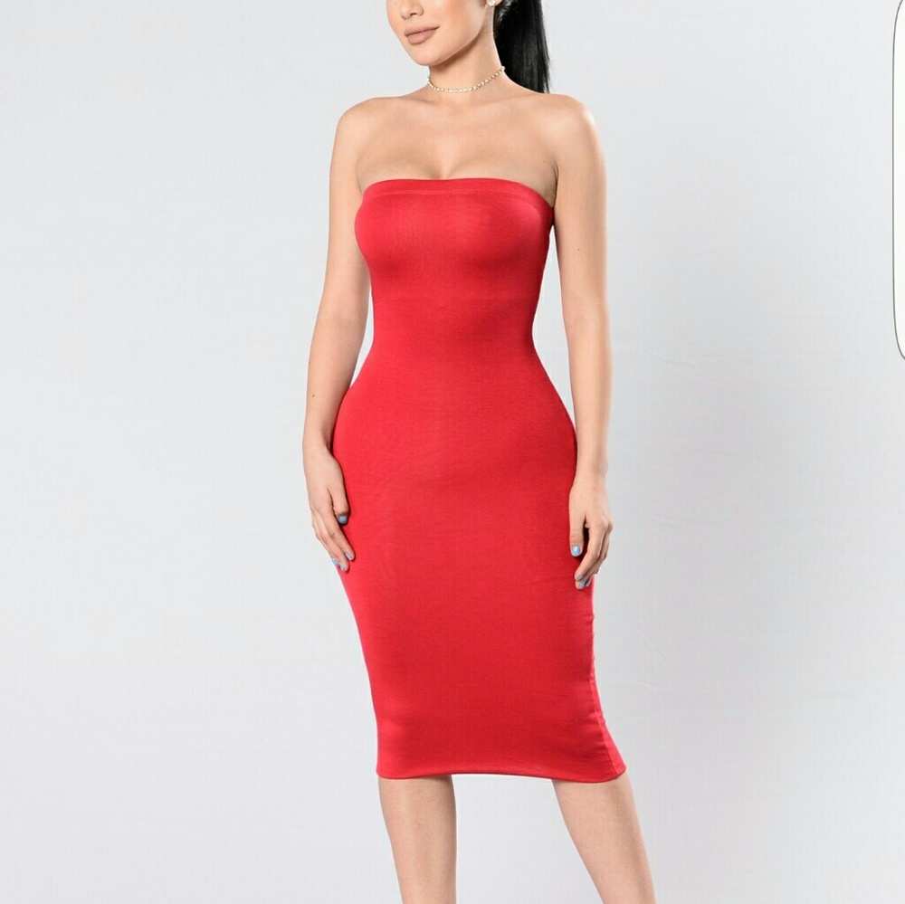 Fashion Nova - Anna Dress - Red - XS